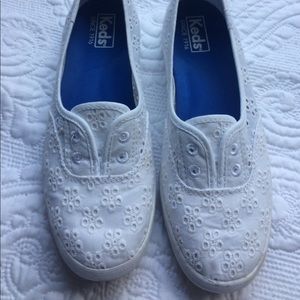 Keds eyelet slip ons